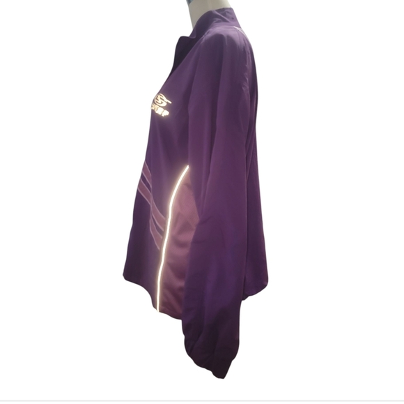 GUESS SPORT purple track jacket love potion reflective windbreaker small nwt - Picture 6 of 7